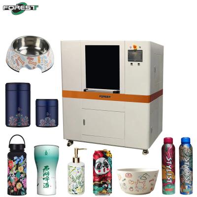 China 360 Round Printing Machine Cylinder UV Printer For Cans Cups Bottles Glsaaware for sale