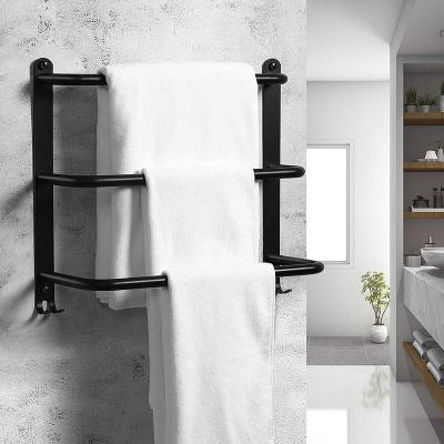 China Durable Convenient Premium Quality Stainless Steel Three Floor Bathroom Towel Rack Hanging Towel Rod Wall Hanging Towel Rack for sale