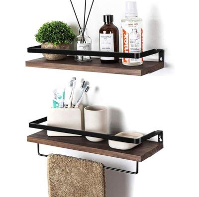 China Hot Selling Durable Convenient Amazon Wooden Rack Shelf Bathroom Kitchen Storage Black Wooden Shelf for sale