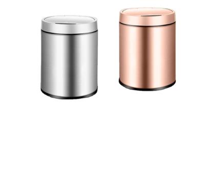 China Cheap Touchless Induction Trash Can WONDER Stainless Steel Satin Gold Automatic Waste Bin for sale