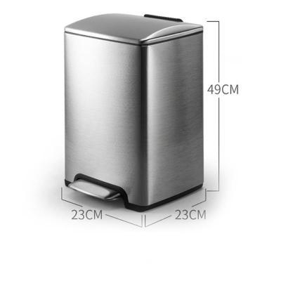 China WONDER Stainless Steel Satin Sustainable Trash Can for sale