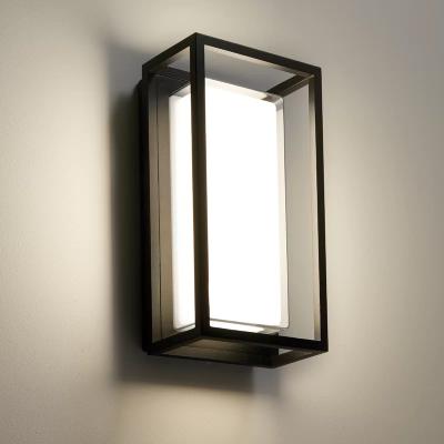 China Waterproof Polycarbonate Boundary Aluminum Square Led Exterior Wall Sconce For Porch for sale