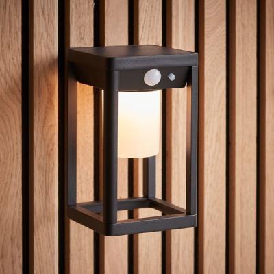 China Garden Landscape Aluminum IP44 Motion Sensor Outdoor Led Solar Garden Wall Sconce Light for sale