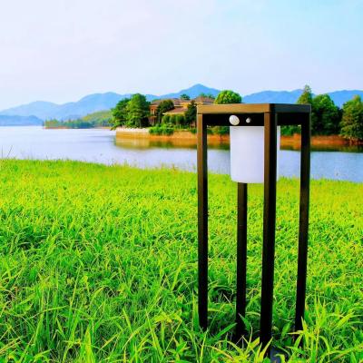 China Outdoor Aluminum Garden Pathway Waterproof Decorative Die-casting Square Tower Led Solar Bollard Light for sale