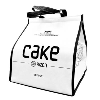 China Disposable Eco-friendly Nonwoven Takeaway Cooler Bag Insulated Nonwoven Food Lunch Thermal Cooler Bag for sale