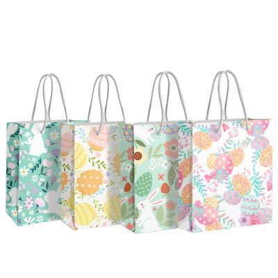 China Wholesale Recyclable Lunch Food Snacks Custom Printed Colorful Craft Packaging Paper Bags For Gifts With Handle for sale