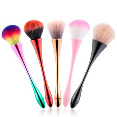 China NAIL 1 Pcs Nail Art Dust Brushes 6 Colors Small Size Electroplate Nail Brush Duster for sale