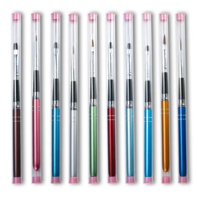 China NAIL 10Pcs/set Nail Art Brush Nail Brush Set Ultralight Aluminum Dotting Tool Thin Nail Art Brush for sale