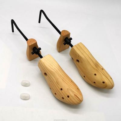 China Two Way Light Promotional Pine Wood Shoe Trees Shoe Expander Double Tube Adjustable Shoe Stretcher for sale