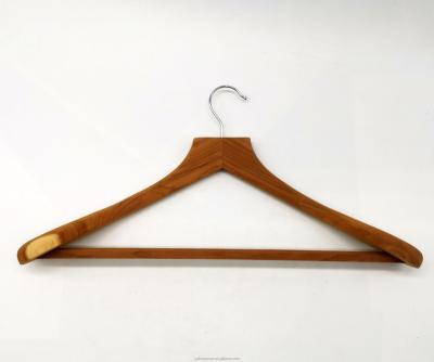 China Cedar Wood Coat Hanger American CLASSIC Red Coat Hanger for sale