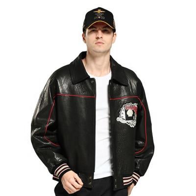 China QUICK DRY 2022Rare Vintage 90s Black King Casino Gamblers Club USA Leather Jacket for sale