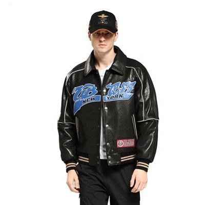 China QUICK DRY 2022 High quality men's real leather Jacket Winter bomber motorcycle 100% sheepskin men's leather jacket for sale