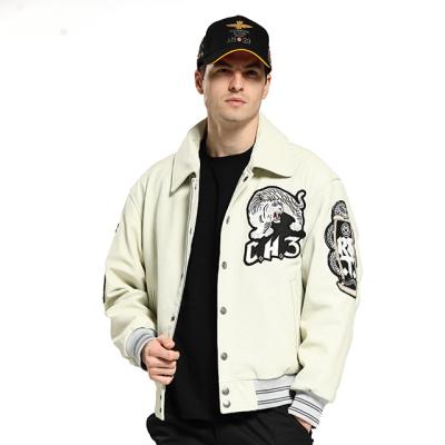 China QUICK DRY 2022 Men's Speed Tiger A-2 Leather Bomber Jacket Vintage Leather Preppy Jacket for sale