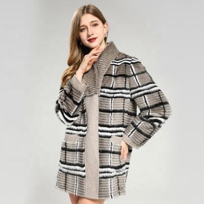 China Anti-wrinkle 2022 new high quality sales customized leather mink coat winter cold fur coat luxury sexy women wear fur coat on both sides for sale