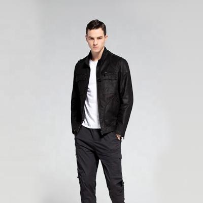 China Regular Fine black cowhide jacket for men for sale