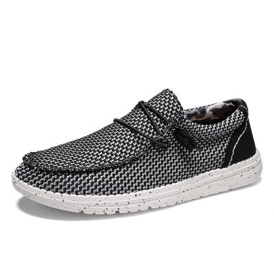 China EVA Sole Summer Walking Breathable Loafer Knitted Upper Sports Shoes For Man for sale