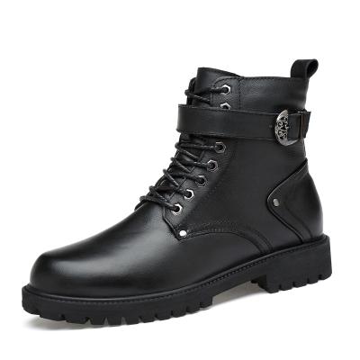 China New Arrival Thermal Big Size Genuine Leather Winter Shoes Plush Classic Mens Dress Boots For Man for sale