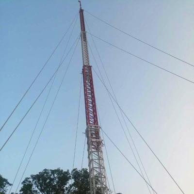 China Portable Winch Up Aluminum Outdoor 70ft Guyed Cell Tower Truss Tower Mast Lightweigh for sale