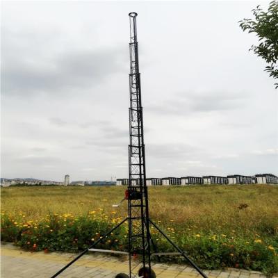 China Handkurbel herauf 9M Portable Lightweight Ham Radio Mast Tower Telescoping Turm-Mast-System zu verkaufen