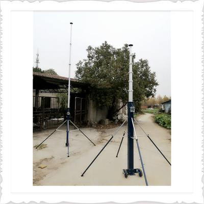 China Lightweight 12m Push Up Winch Up Aluminium Telescopic Mast for sale