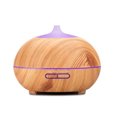 China Best Selling Power- 2021 Waterless Led Humidifier Light Car Essential Oil Diffuser Colorful Wooden Air Purifier for sale