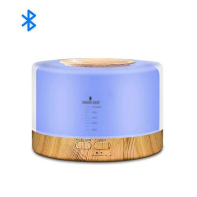 China Newest Power- Products 500ml Smart Waterless Humidifier with Bluetooth Speaker Room Mini Humidifier Bluetooth Aroma Diffuser for sale