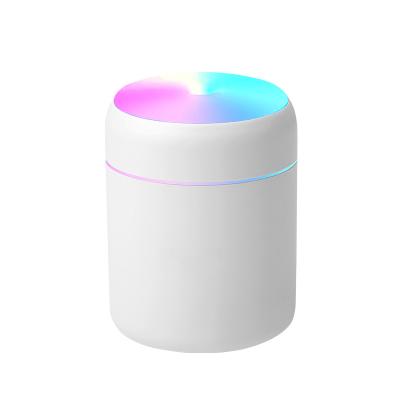 China 2021 2022 Factory Product 280ML USB Air Cylindrical Humidifiers Waterless Small Mist Humidifier Flames Cool Colorful Humidifier Amazon for sale