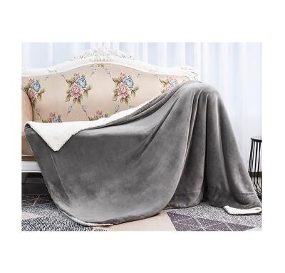 China Plush Sofa Bed Cover Super Soft Sherpa Fleece Throw Blanket Winter Thick Warm Soft Cozy Warm Keeping Blanket for sale