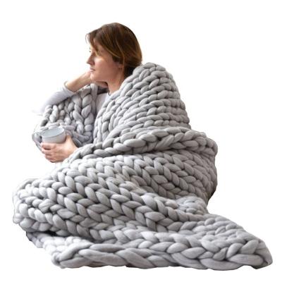 China Chunky Knit Blanket Tight Braided Throw Sofa Bed Home Decor Woven Soft Thick Warm Cozy Throw Blanket for sale