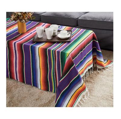 China PORTABLE Mexican blanket woven decorative tablecloth perfect as outdoor beach picnic yoga blanket for sale