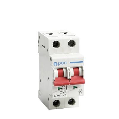 China L7 mcb 500V dc 1000V dc 1200V mini mcb PV circuit breaker L7 for sale