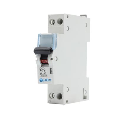 China High Standard Copper DNX3 1P+N Circuit Breaker 6A-32A Plastic Silvery Miniature Transfer Circuit Breaker MCB Two Pole Manual Switch for sale