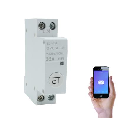 China 18mm din rail relay type mobile phone control smart remote control switch by eWeLink APP WIFI circuit breaker for home contract for sale