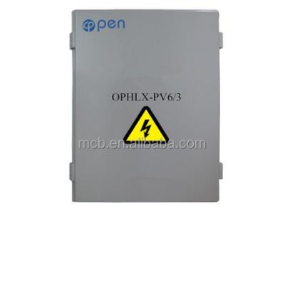 China PV 6 Strings Input 3 Outlets Junction Box Solar Panel System OPHLX-PV6 / 3 / Distribution / Array Combiner for sale