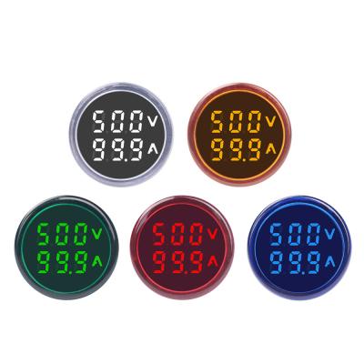 China 22mm Digital Display Monitor Panel Led Ampere Voltmeter Ammeter Volt Ammeter Voltage Amps Meter Indicator Ampemeter for sale