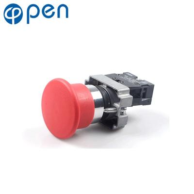 China XB2-BC42 Red Plastic Mushroom Metal Mushroom Emergency Stop Main Push Button Switch for sale