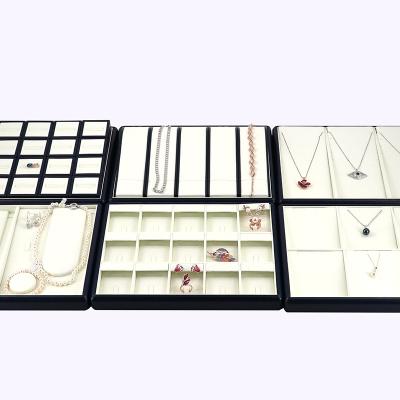 China Fashionable Minimalism Elegant Custom Jewelry Showcase Drawer Display White Tray Set With Logo For Ring Earrings Necklace for sale