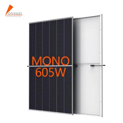 China Solar Power System Most Powerful 210MM 590 595 600 605 Watt P-Type Half-Cut Solar Panels Perc Cell For Solar Power Project for sale