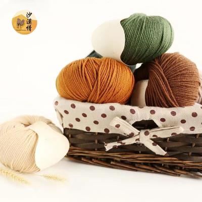 China Anti-pilling DIY Hand Knitting 6 Ply 60% Wool 40% Colored Acrylic Blend Yarn For Knitting for sale