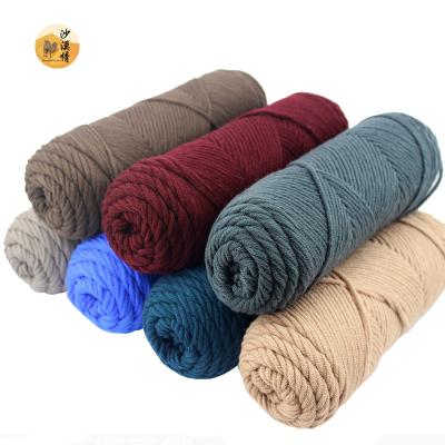 China Anti-pilling 8 strands milk cotton yarn DIY hand knit baby toy doll sweater hat scarf line wool knitting cotton yarn for sale