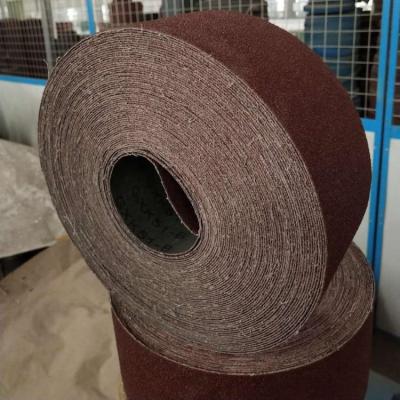 China Wood and Metal Polishing 100mm*50m Red Aluminum Oxide Abrasive Cloth Rolls Factory for sale