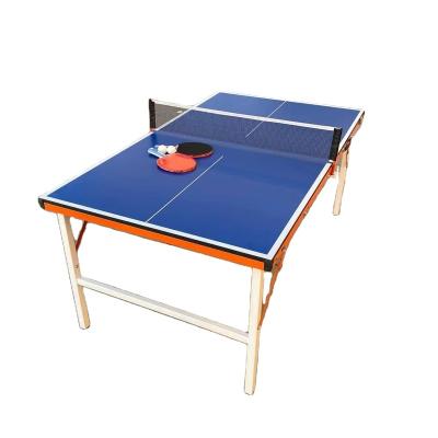 China MDF+Steel Easy To Install 2pcs Indoor Folding Ping Pong Table Table Tennis Table For Kids for sale