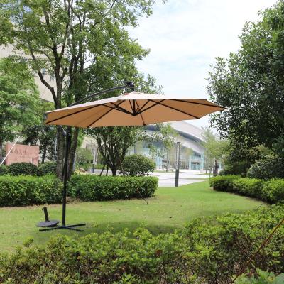 China New outdoor furniture hot sales, factory direct sale lamp umbrella LED banana sun umbrella 3 meters for sale