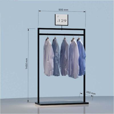 China Double Sided High End Store Clothes Display Shelves Stand Up Floor Clothes Shelf Luxury Clothing Store for sale