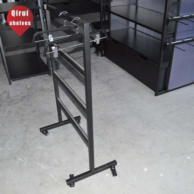 China Fashion Clothing Store Double Sided Customized Garment Rack Metal Clothing Hanging Rack for sale