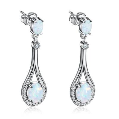 China TRENDY Drop Earrings For Women Jewelry s925 Opal Women Earrings Silver for sale