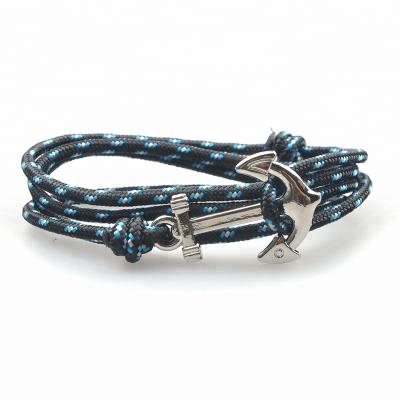 China Wholesale Anchor Bracelet Charm Bracelets Handmade Rope Bracelet For Women for sale