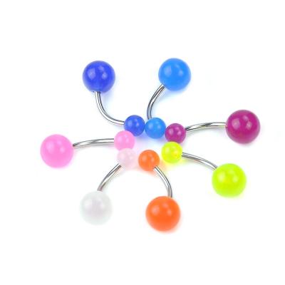 China Navel Rings Acrylic Glow in Dark Navel Rings Piercing Jewelry for sale