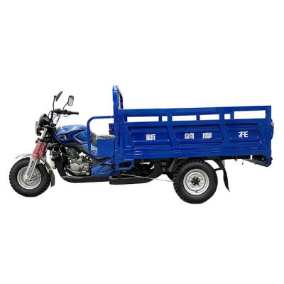 China Max Power 200cc Gasoline Three Wheeler Covered Cargo Tricycle Cargo Motorcycle for sale