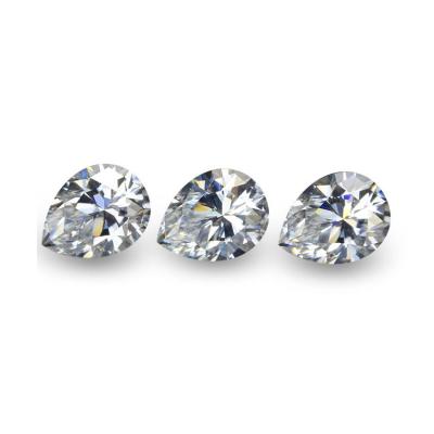 China Color Play or Fire Blues RTS Pear Cut Loose Moissanite Stone G Color VVS Clarity Moissanite White Diamond Passed Test for sale